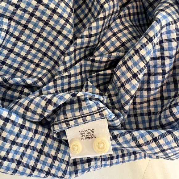 Peter Millar Men’s Gingham blue button down - L - Picture 5 of 5